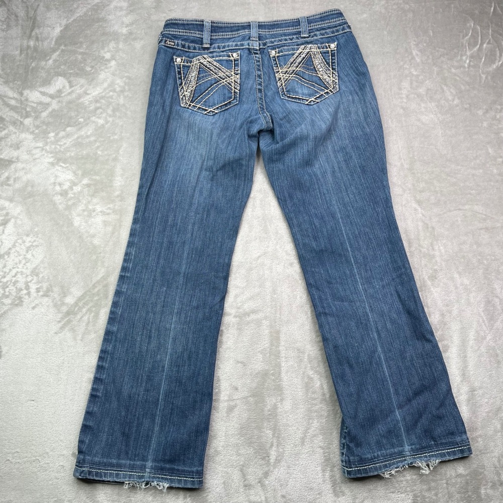 Ariat Ruby Jeans Women 30L Blue Medium Wash Western Straight Leg Entwined Pocket